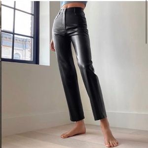 Aritzia Wilfred Melina Vegan Leather Pants SZ 4 NWT